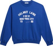 Helmut Lang Varsity Cotton French Terry Crewneck Sweatshirt