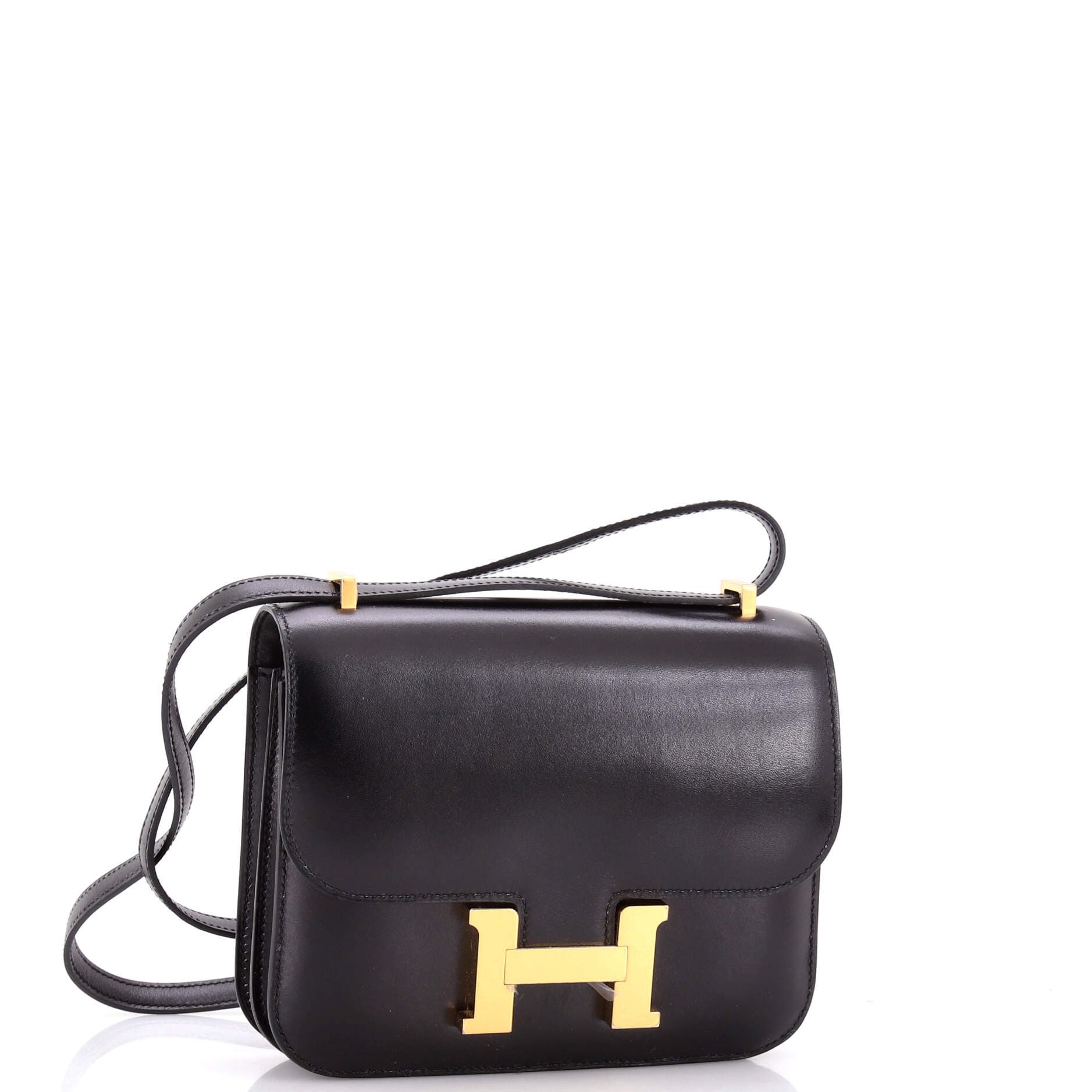 Pre-Owned Hermes Constance NM Bag Box Calf 18, Alternate, color, Noir