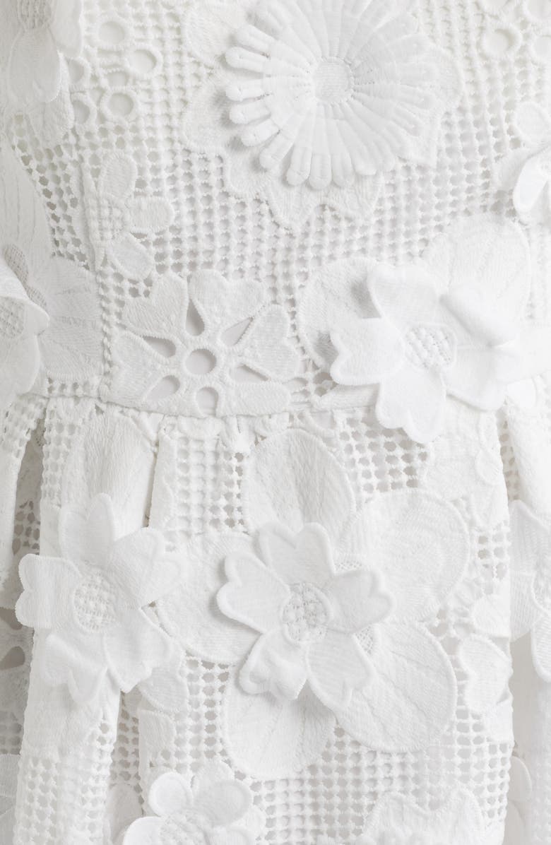 Lilly Pulitzer<sup>®</sup> Cindy Floral Appliqué Skirted Romper, Alternate, color, Resort White Passion Flower