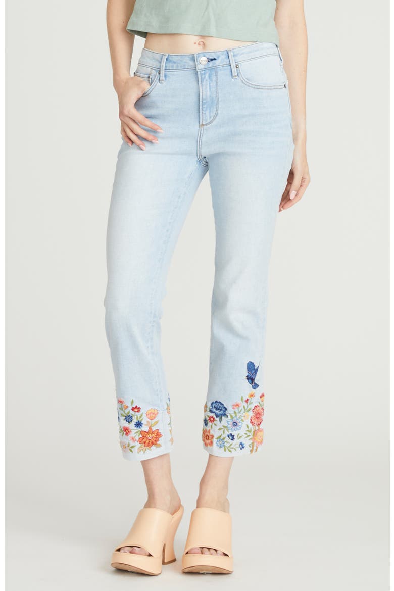 Colette Crop Straight Leg Jeans, Main, color, LIGHT WASH