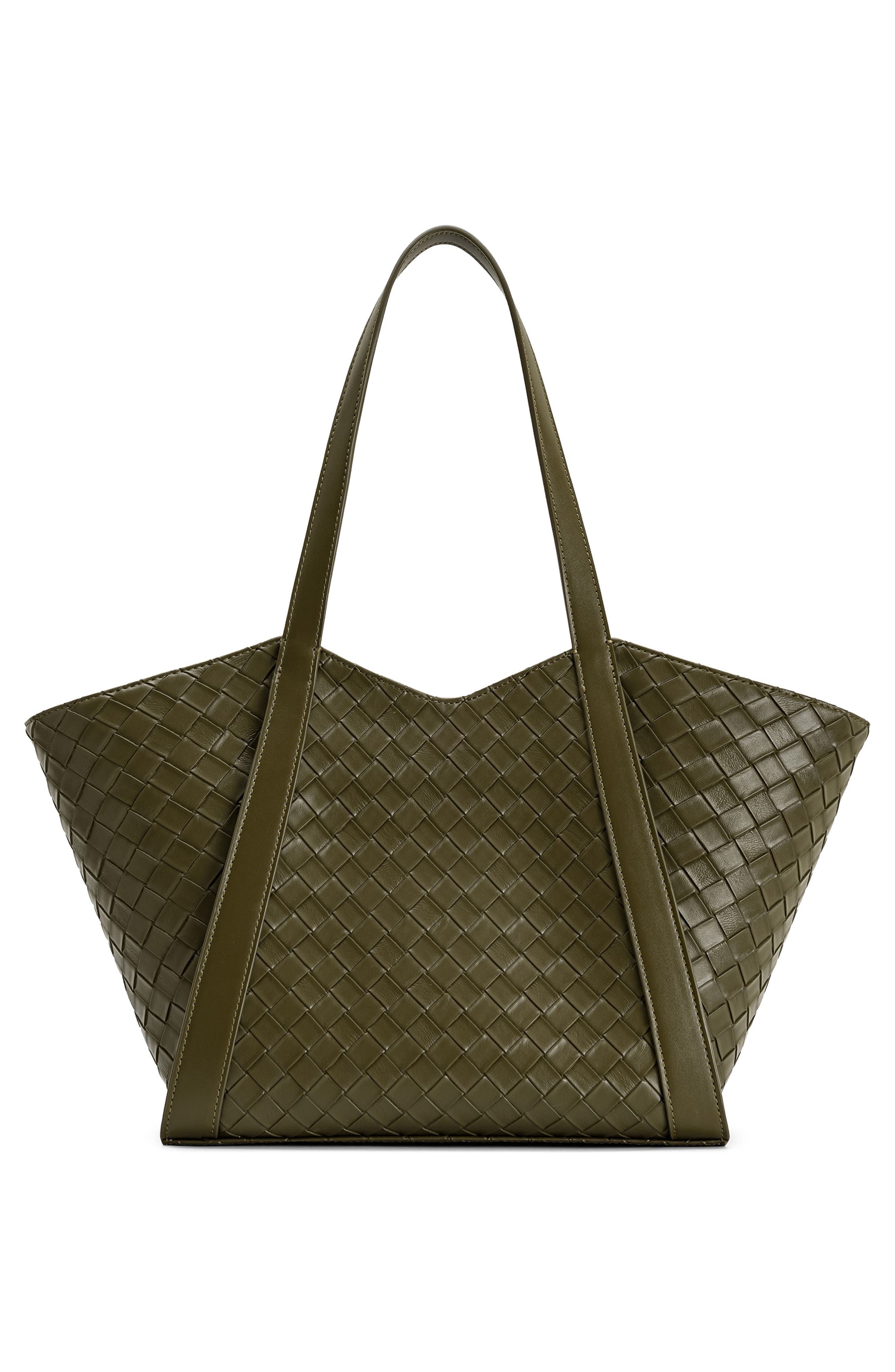 Large Kiana Woven Tote, Alternate, color, DARK OLIVE