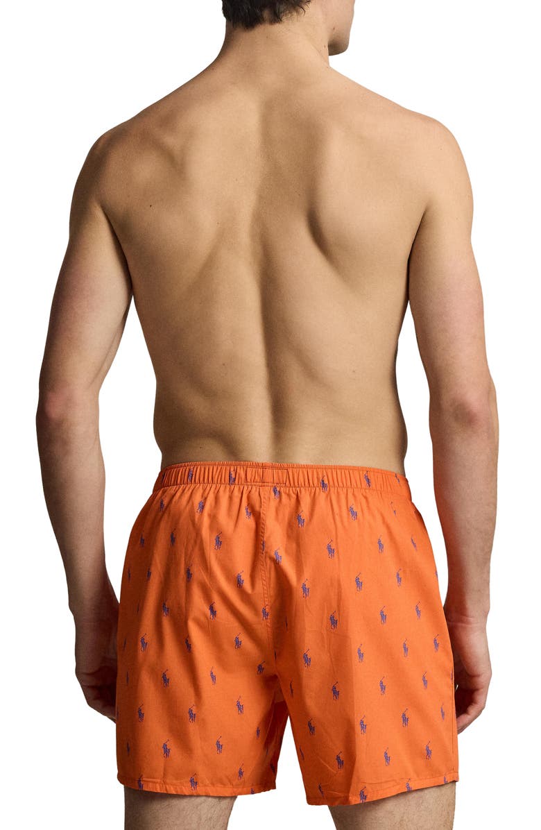 Polo Ralph Lauren Woven Cotton Boxers, Alternate, color, Spring Melon
