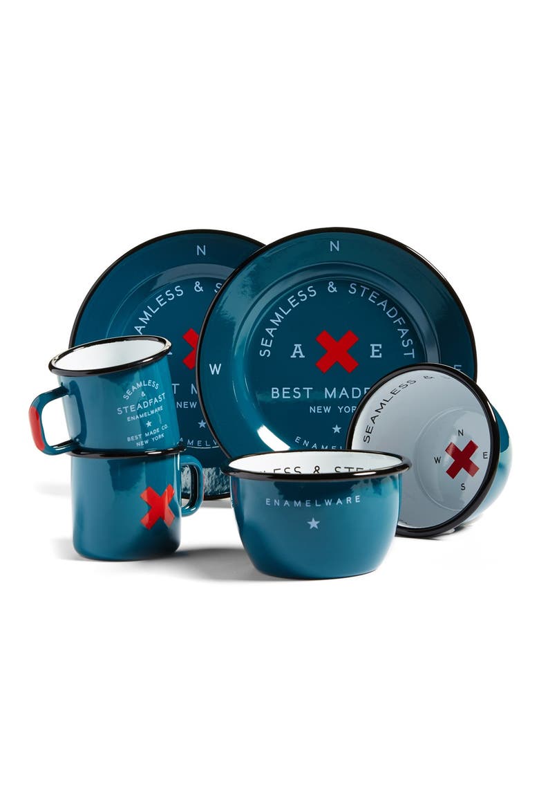 Best Made Co 'Seamless & Steadfast' Enamelware Cups, Bowls & Plates, Main, color, BLUE