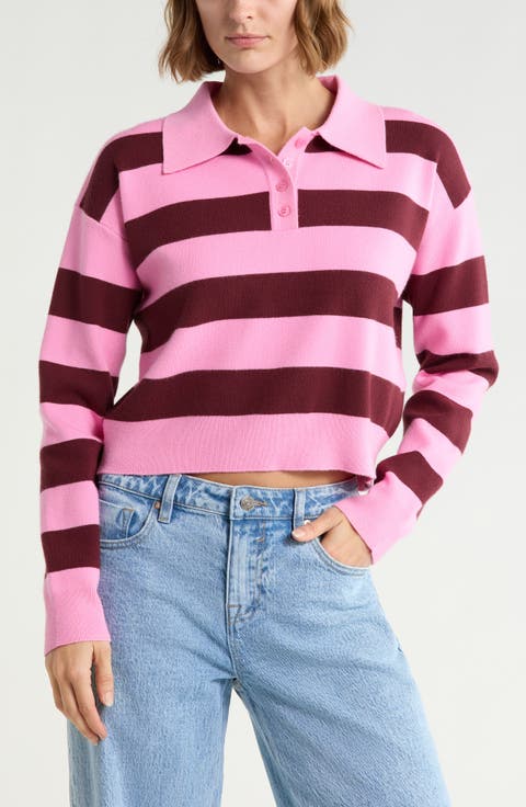 Striped Polo Sweater