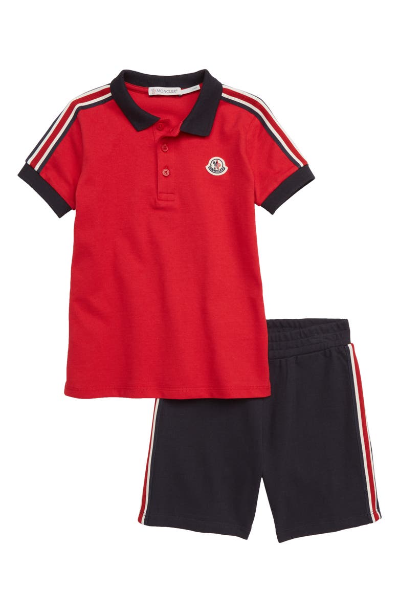 Moncler Polo Shirt & Shorts Set, Main, color, 