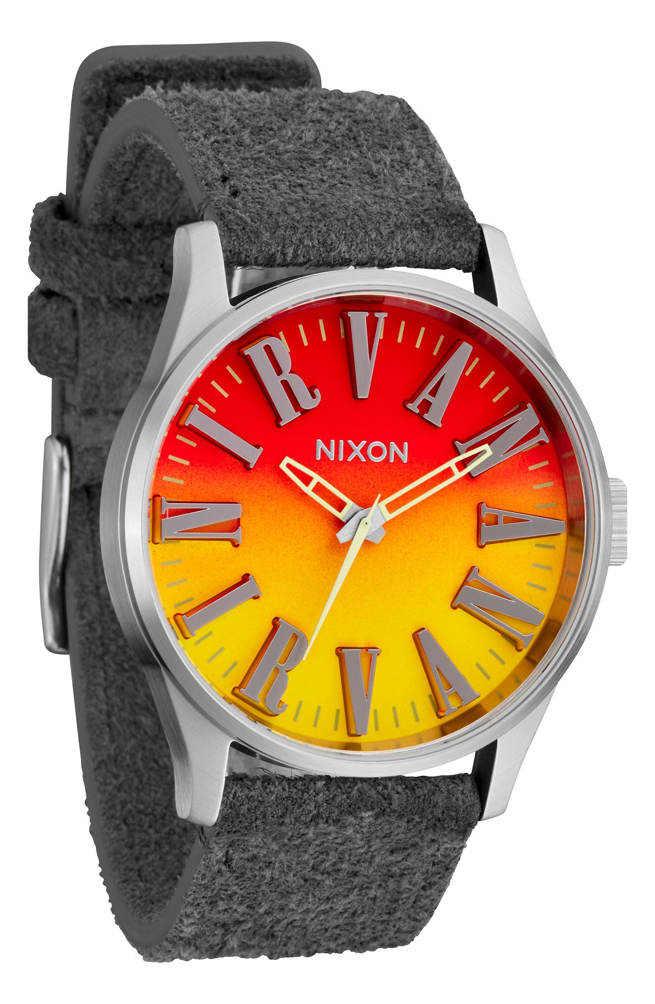 Nixon Nirvana Sentry Leather Strap Watch, 42mm in Unplug Fade 