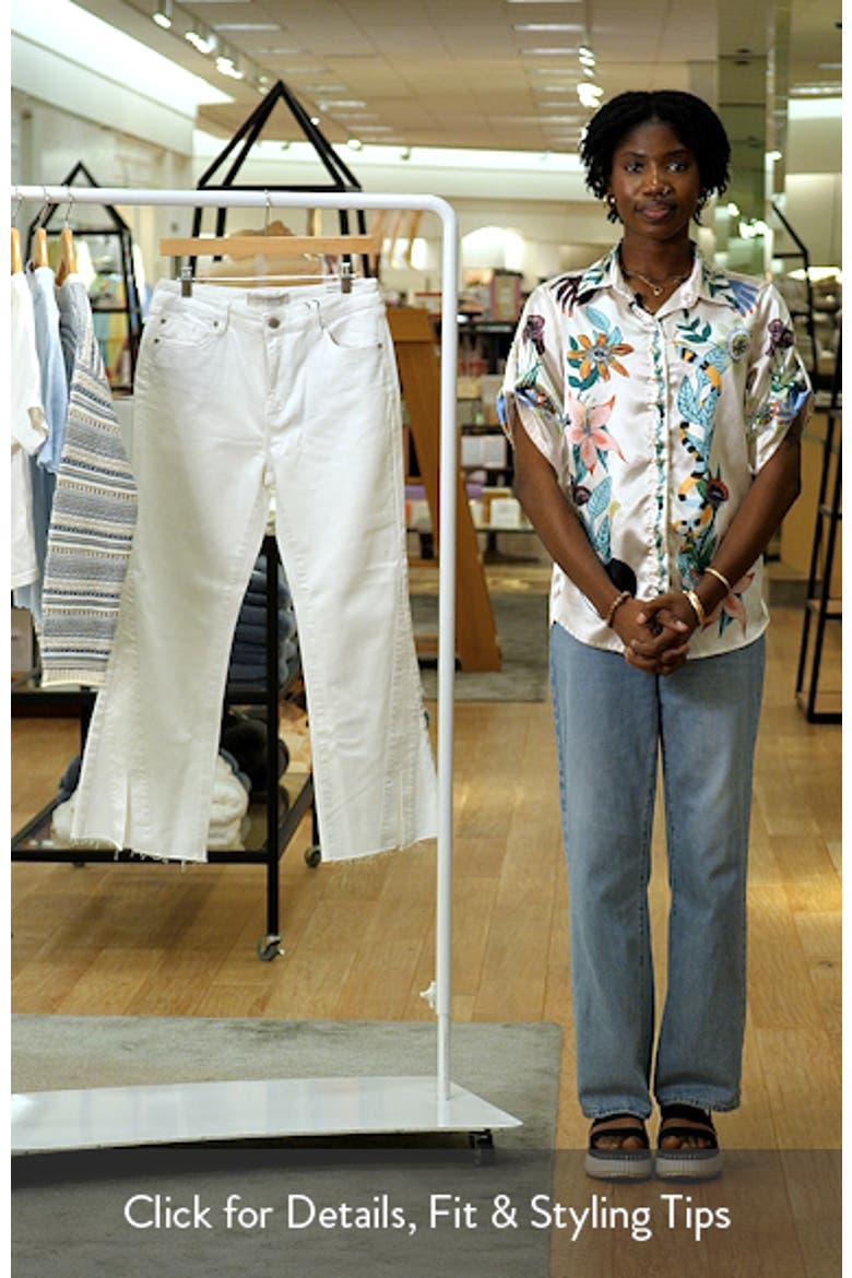 Hannah Raw Split Hem Crop Flare Jeans video