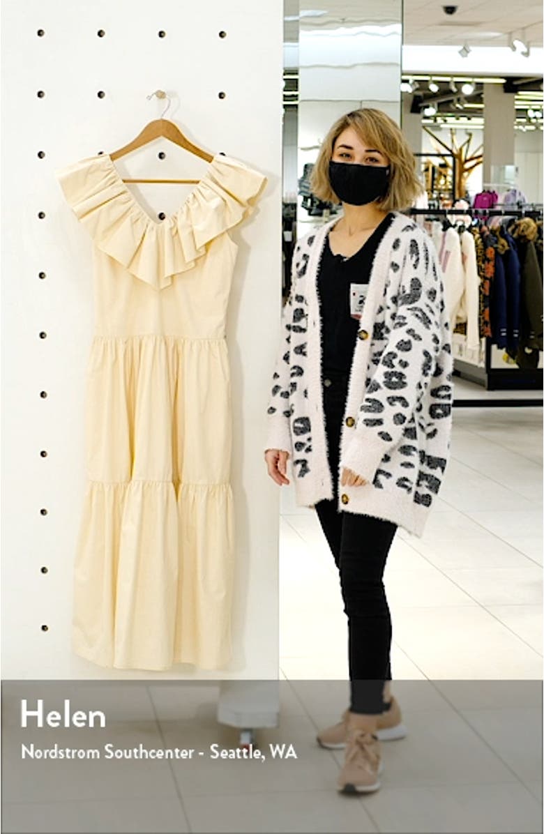 Ruffle V-Neck Cotton Dress, sales video thumbnail