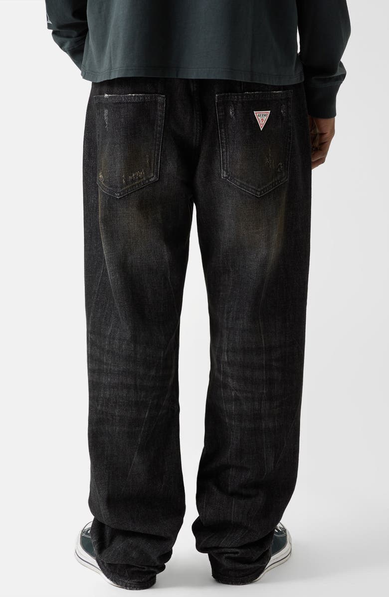 GUESS ORIGINALS Relaxed Straight Leg Jeans, Alternate, color, Gssh-Oxford Black