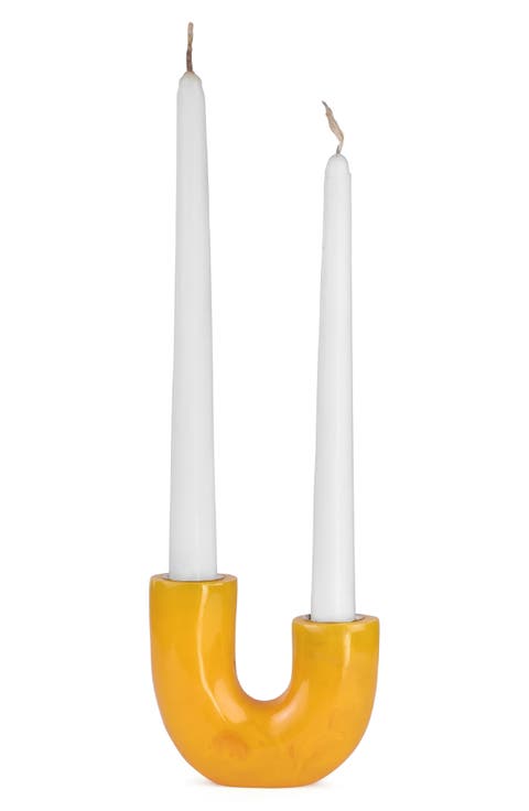 Modern U-Shape Resin Candle Holder