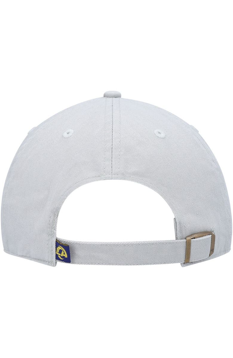 '47 Men's '47 Gray Los Angeles Rams Logo Clean Up Adjustable Hat, Alternate, color, Gray