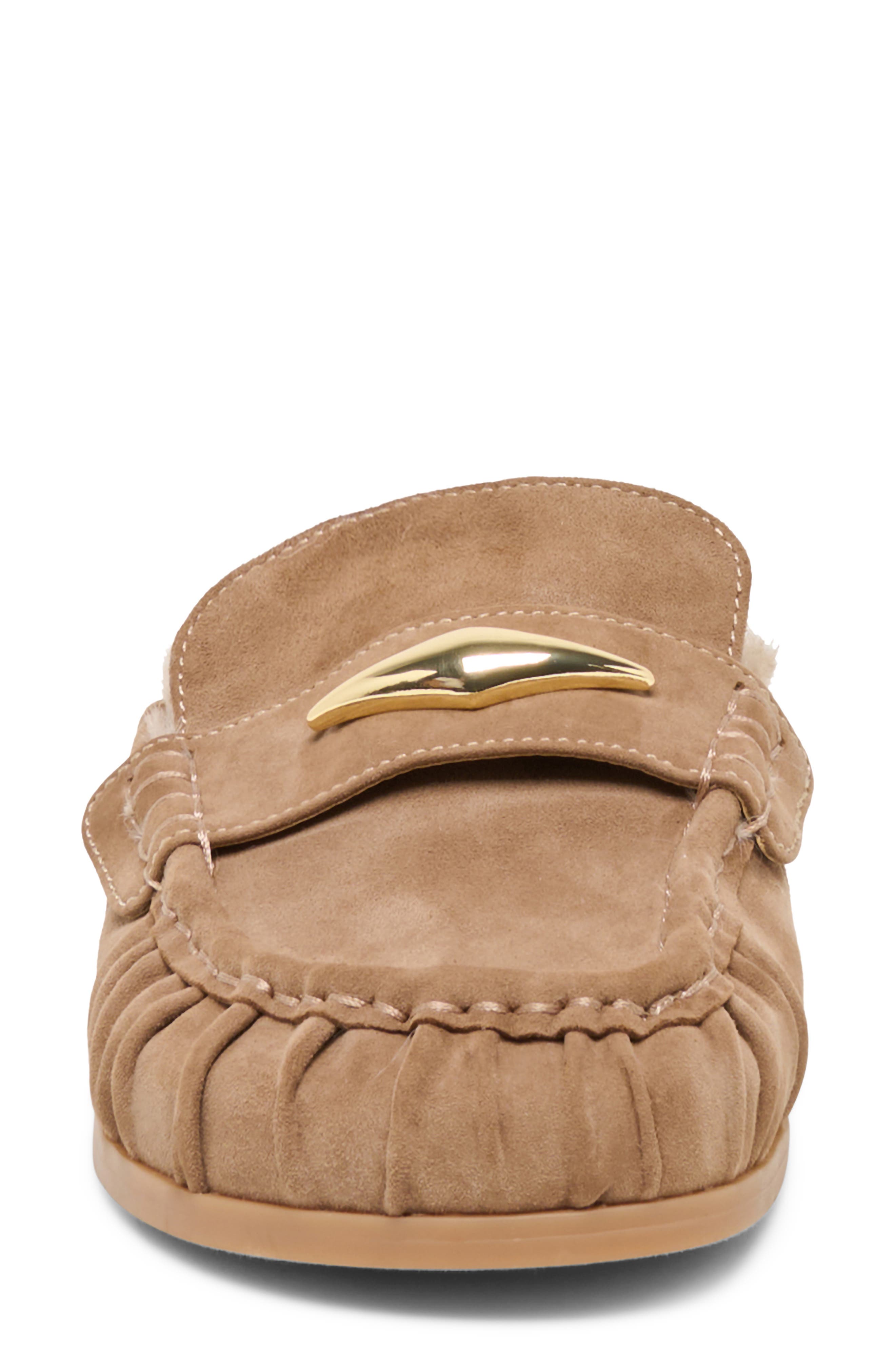 Jodero Plush Leather Mule, Alternate, color, MUSHROOM SUEDE