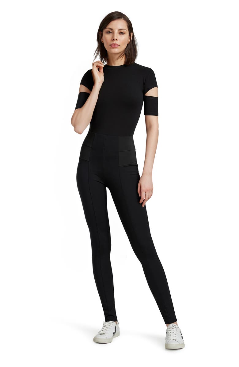 Marcella Gywn High Waist Ponte Knit Leggings, Alternate, color, Black