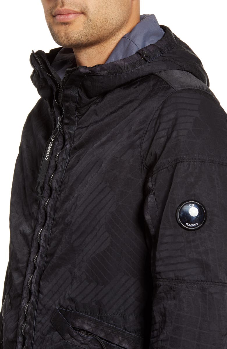 C.P. Company Embossed Water Resistant Hooded Nylon Jacket, Alternate, color, 