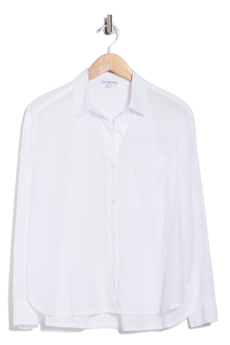 Oversize Long Sleeve Button-Up Shirt, Alternate, color, WHITE