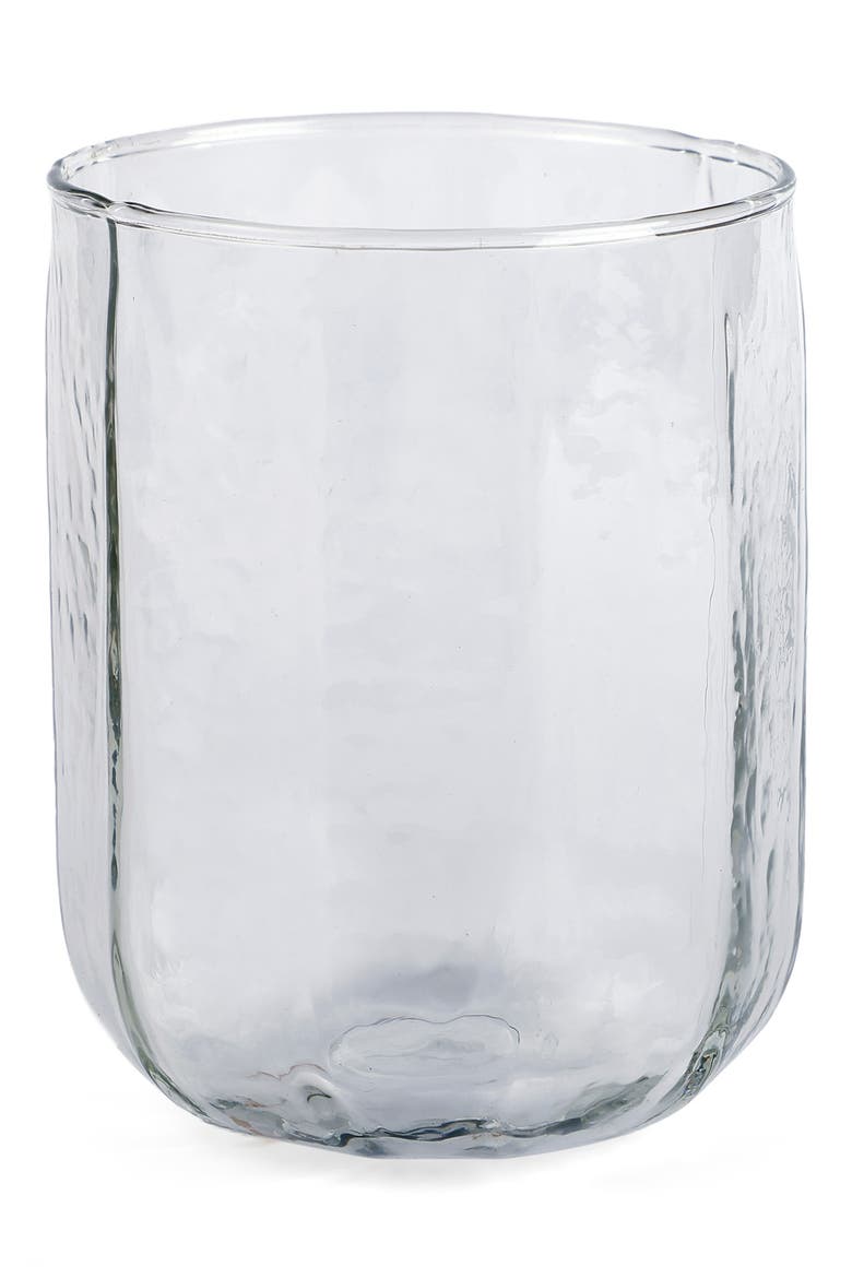 Set of 2 Hammered Water Glasses, Main, color, TRANSPARENT