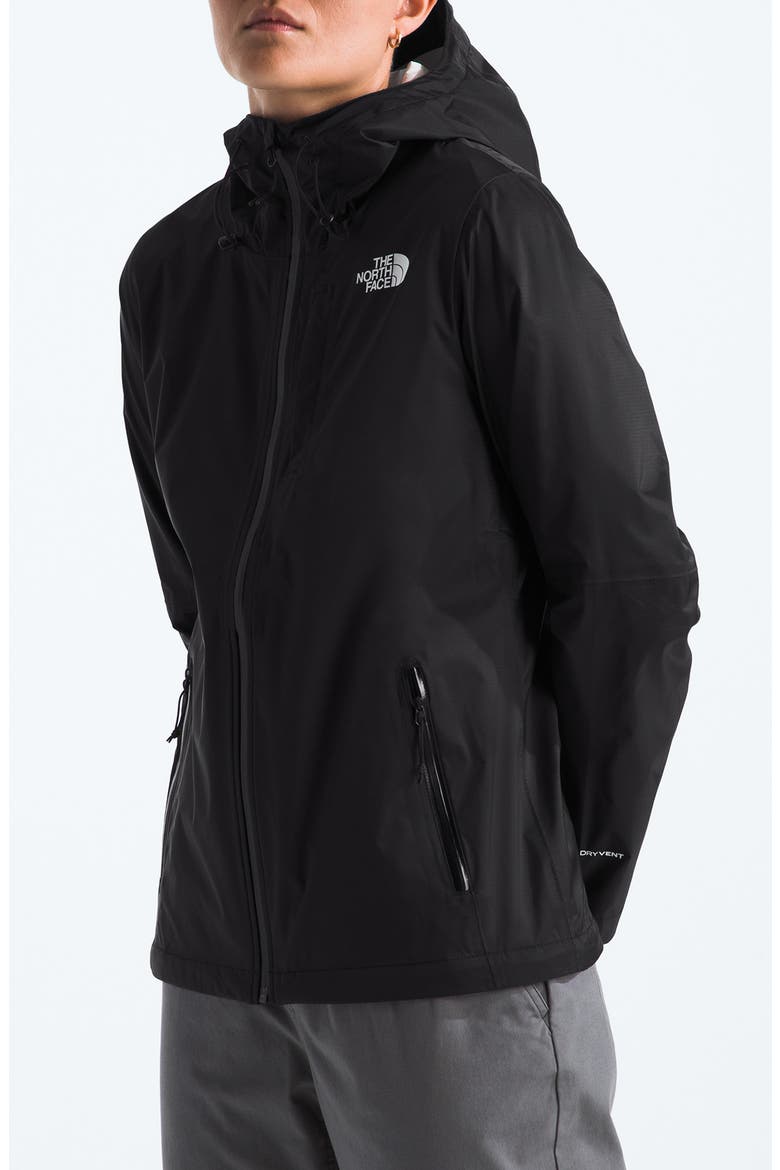 Alta Vista Hooded Water Repellent Jacket, Alternate, color, TNF BLACK