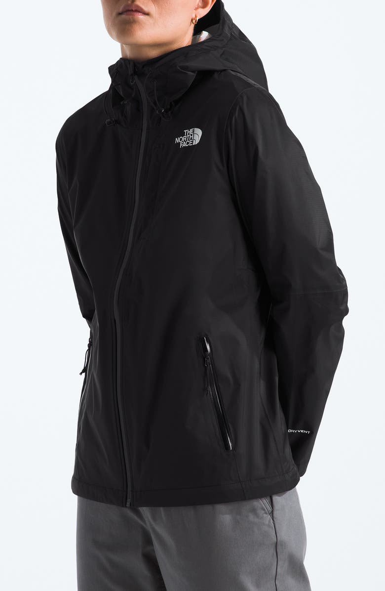 The North Face Alta Vista Hooded Water Repellent Jacket, Alternate, color, Tnf Black