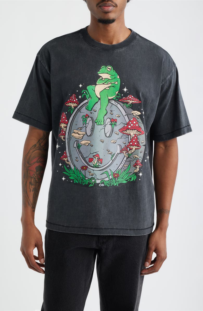 MARKET Smiley On the Slab Graphic Cotton T-Shirt, Main, color, Black