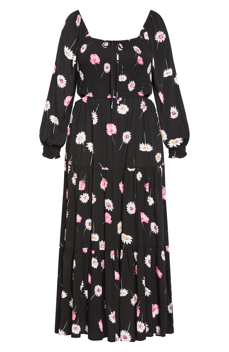 City Chic Lexie Floral Long Sleeve Midi Dress, Alternate, color, 