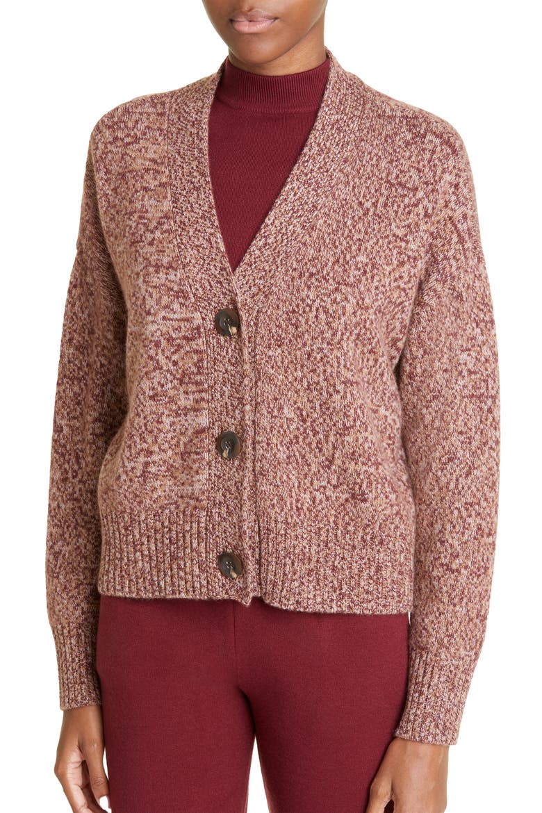 Marled Oversize Cardigan, Alternate, color, POMEGRANATE