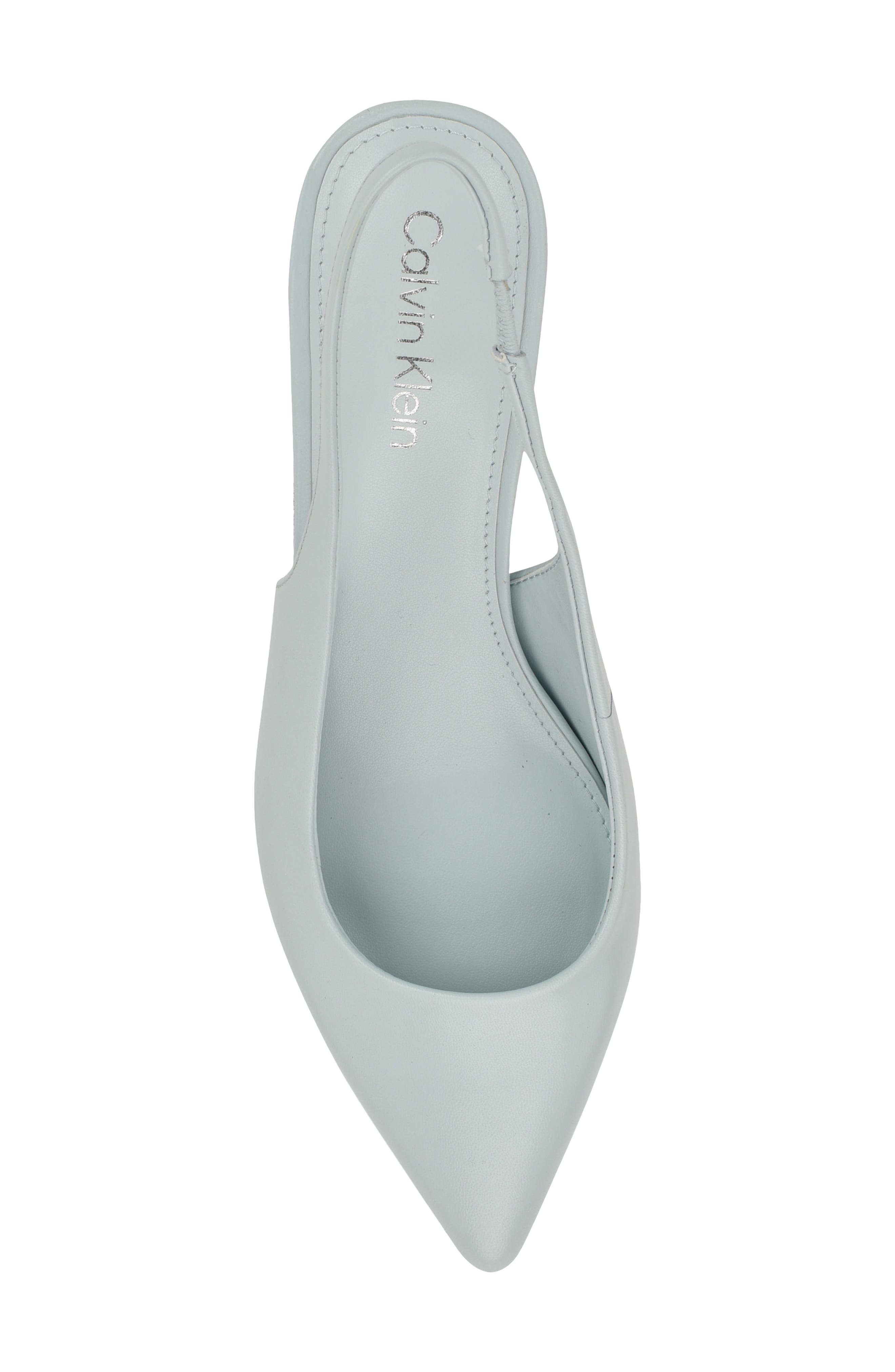 Dainty Kitten Heel Pointed Toe Slingback Pump, Alternate, color, LIGHT GREEN