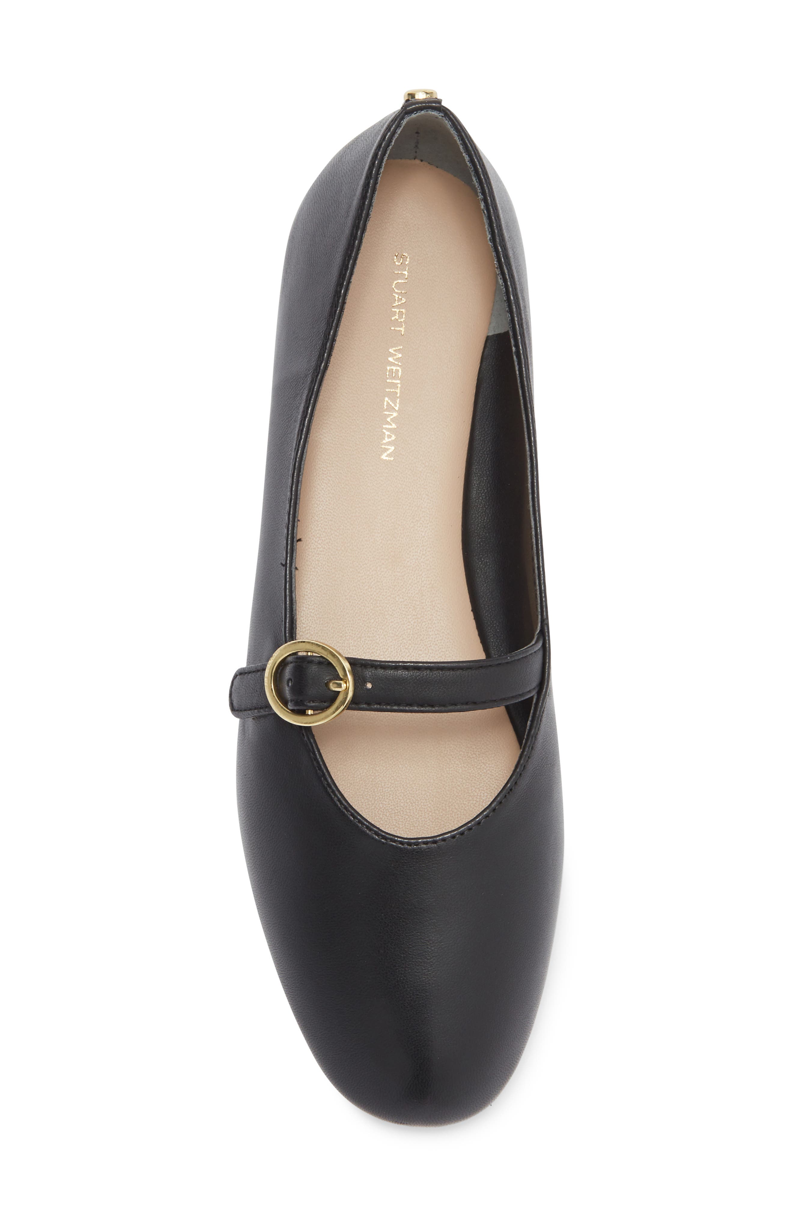 Stuart Weitzman Kyra Mary Jane Flat, Alternate, color, Black