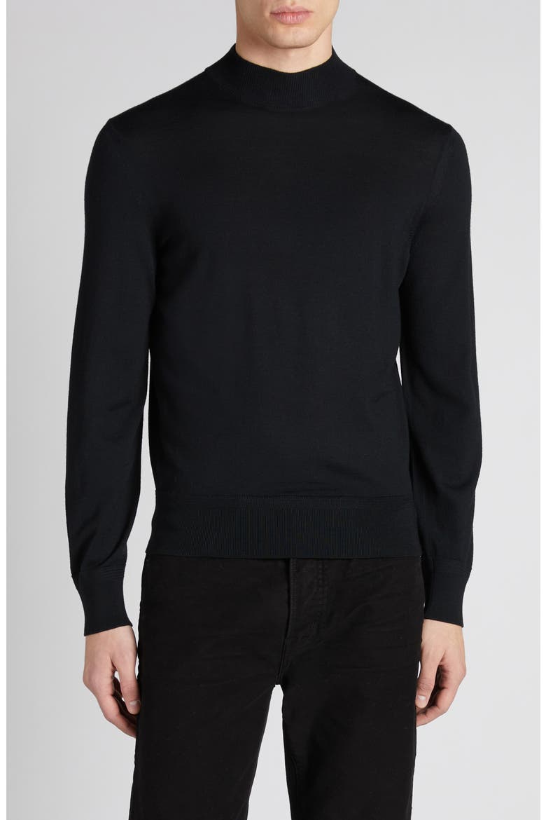 Cashmere & Silk Crewneck Sweater, Main, color, BLACK