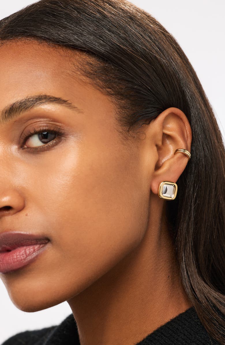 Ana Luisa Clara Two-Tone Stud Earrings, Alternate, color, Gold / Silver