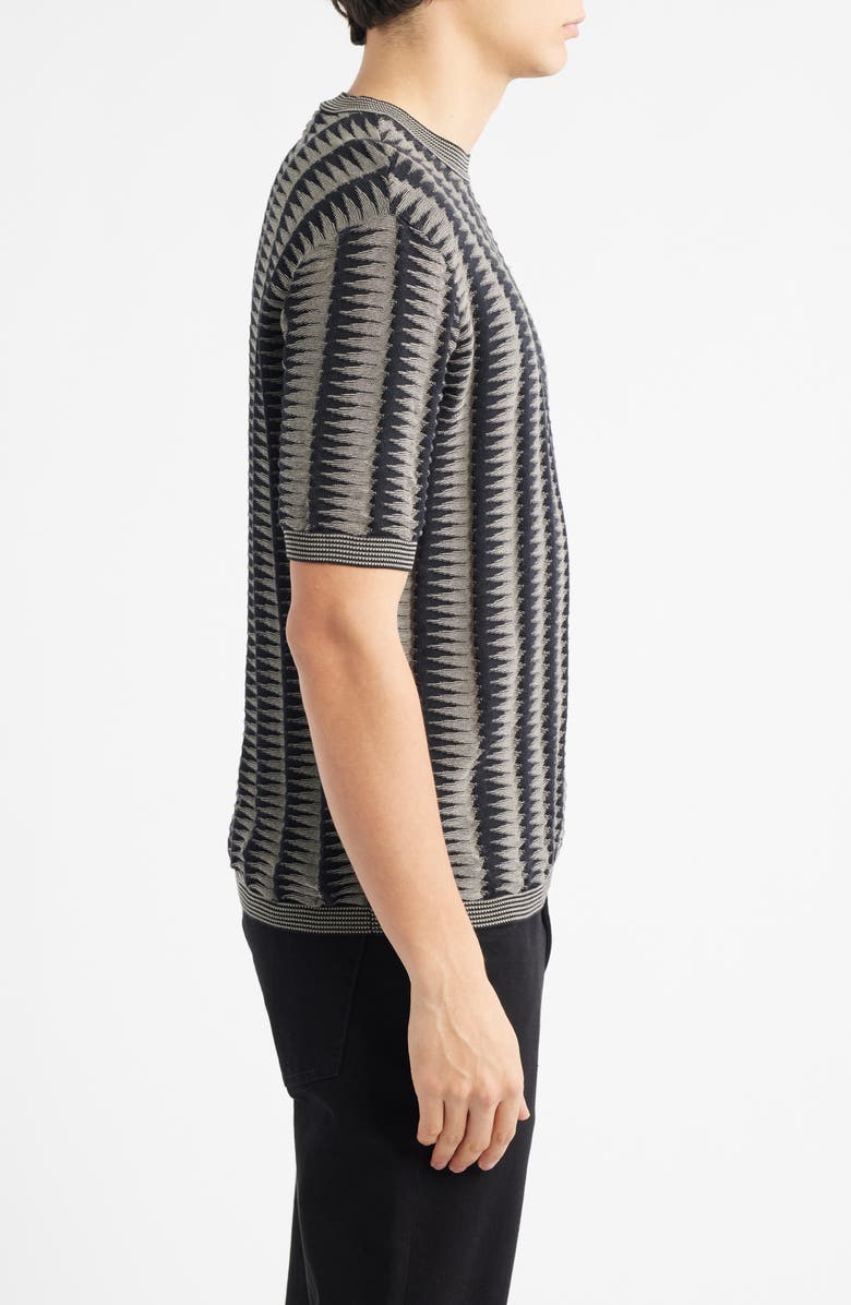 Emporio Armani Geo Print Sweater T-Shirt, Alternate, color, Solid Blue Navy