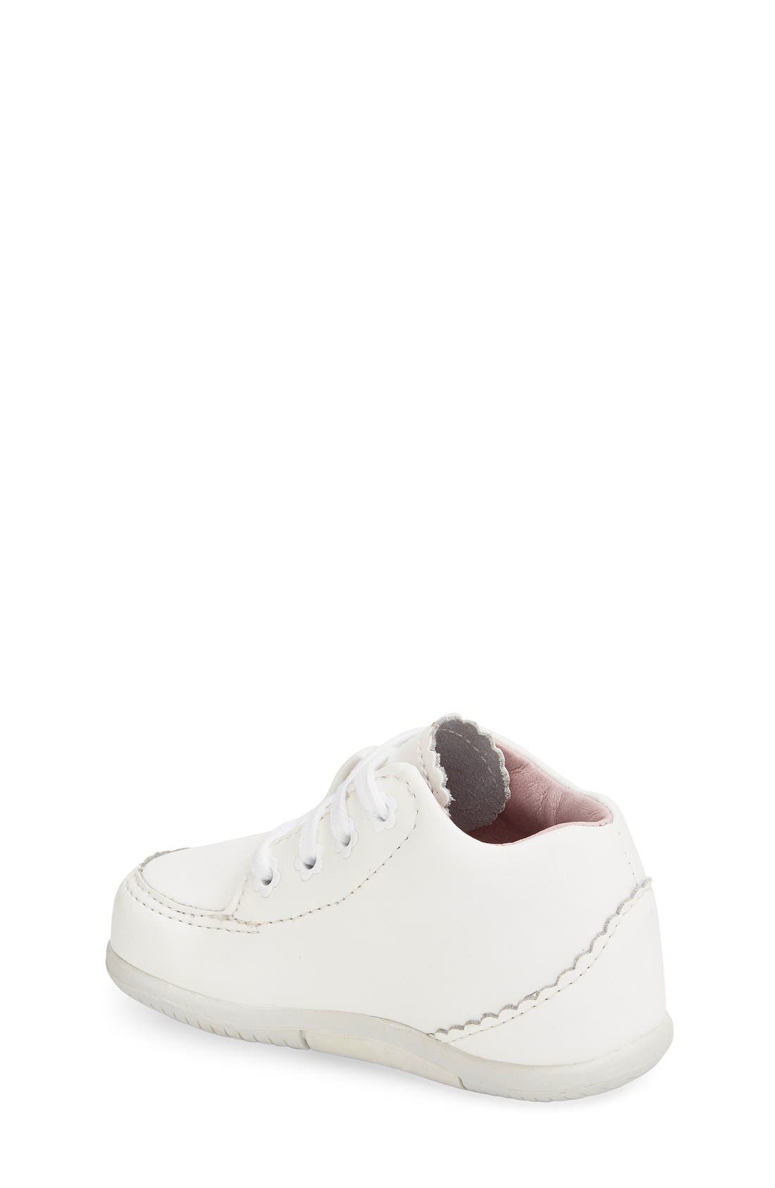 Stride Rite 'Emilia' Leather Boot, Alternate, color, White