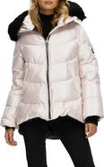 GORSKI Apres-Ski High-Low Jacket with Detachable Genuine Shearling Hood Trim