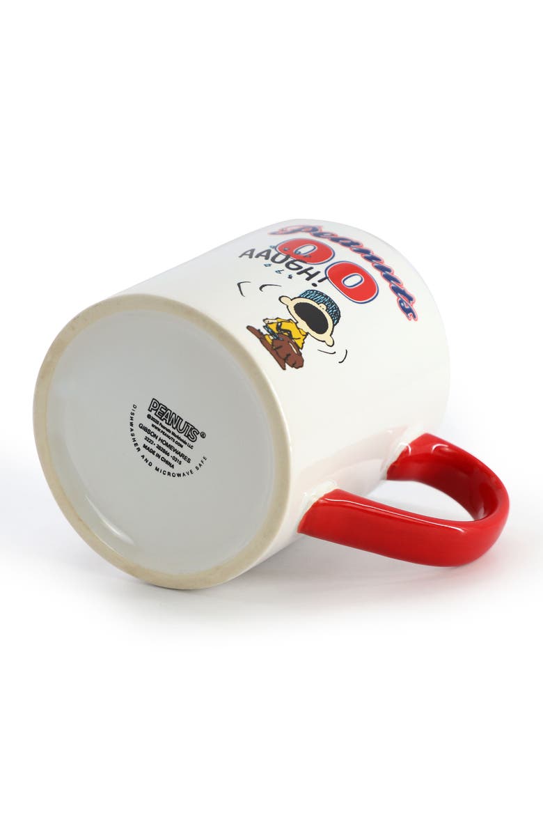 Best in Sports Varsity 4 Piece 19 Ounce Stoneware Mug Set  and, Alternate, color, White