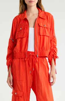 Genevive Ruched Sleeve Jacket