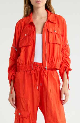 Genevive Ruched Sleeve Jacket