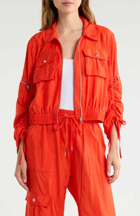 Genevive Ruched Sleeve Jacket