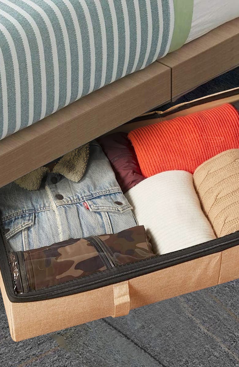 Luxury Home 2-Pack Foldable Storage Boxes, Alternate, color, Off-White