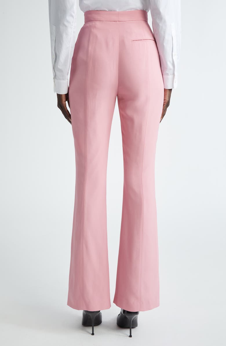 McQueen High Waist Leaf Crepe Narrow Bootcut Trousers, Alternate, color, 