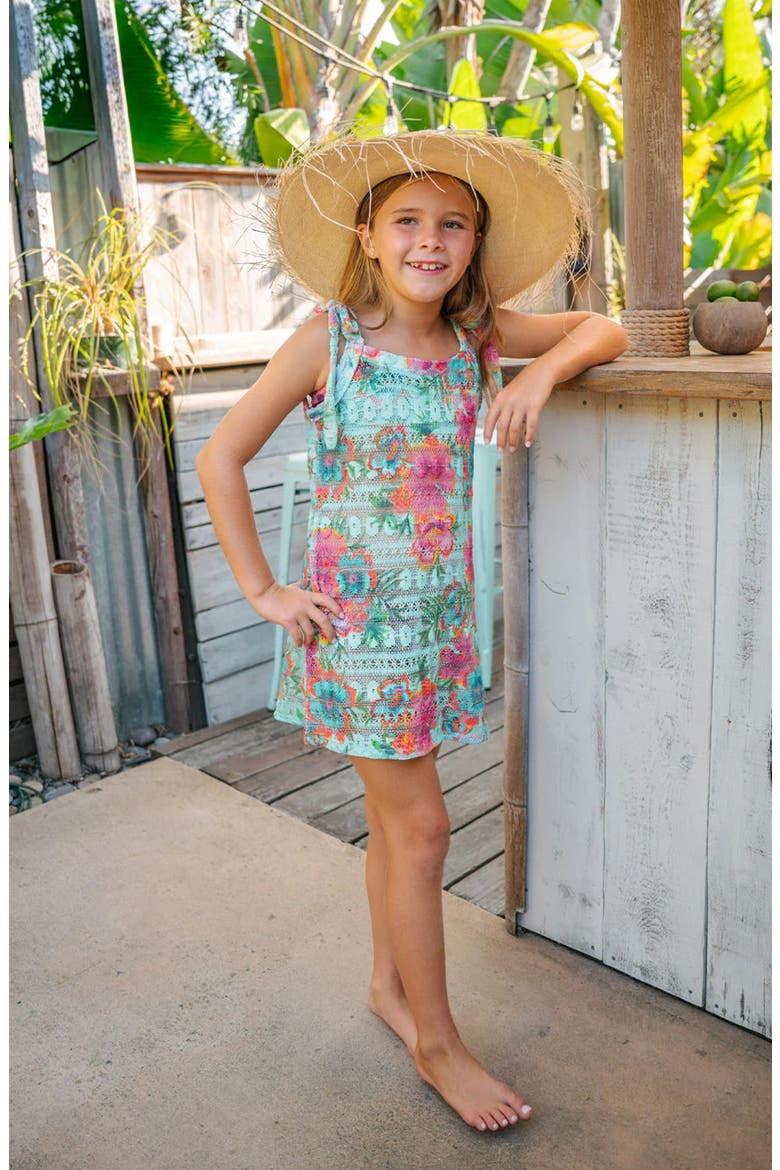 Kids' Grace Cotton Blend Lace Sundress, Alternate, color, SOLANA