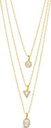 Sterling Forever Julia Layered Pendant Necklace