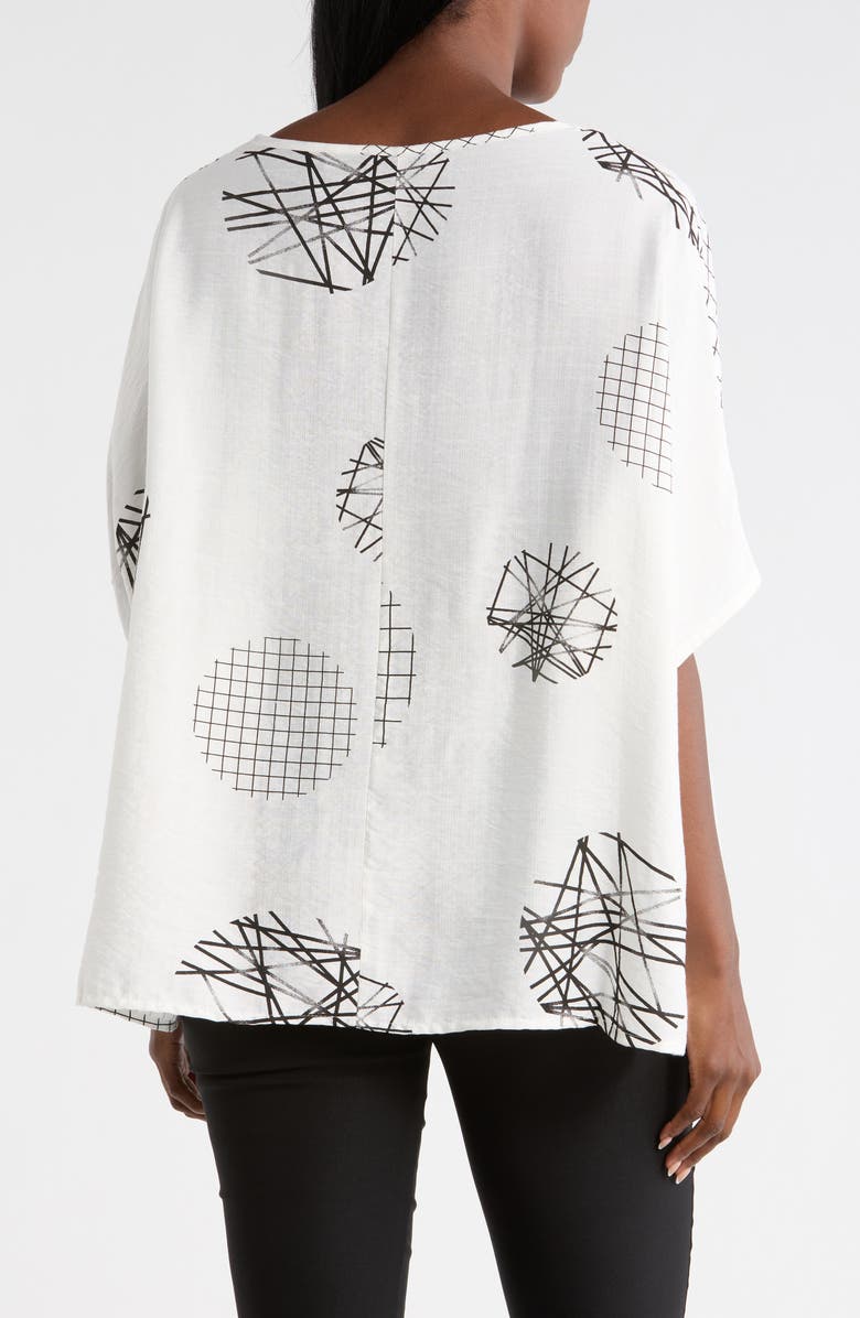 PATRIZIA LUCA Scribble Print Top, Alternate, color, White