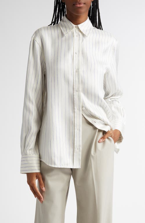 PROENZA SCHOULER PROENZA SCHOULER MADISON STRIPE SILK TWILL BUTTON-UP SHIRT