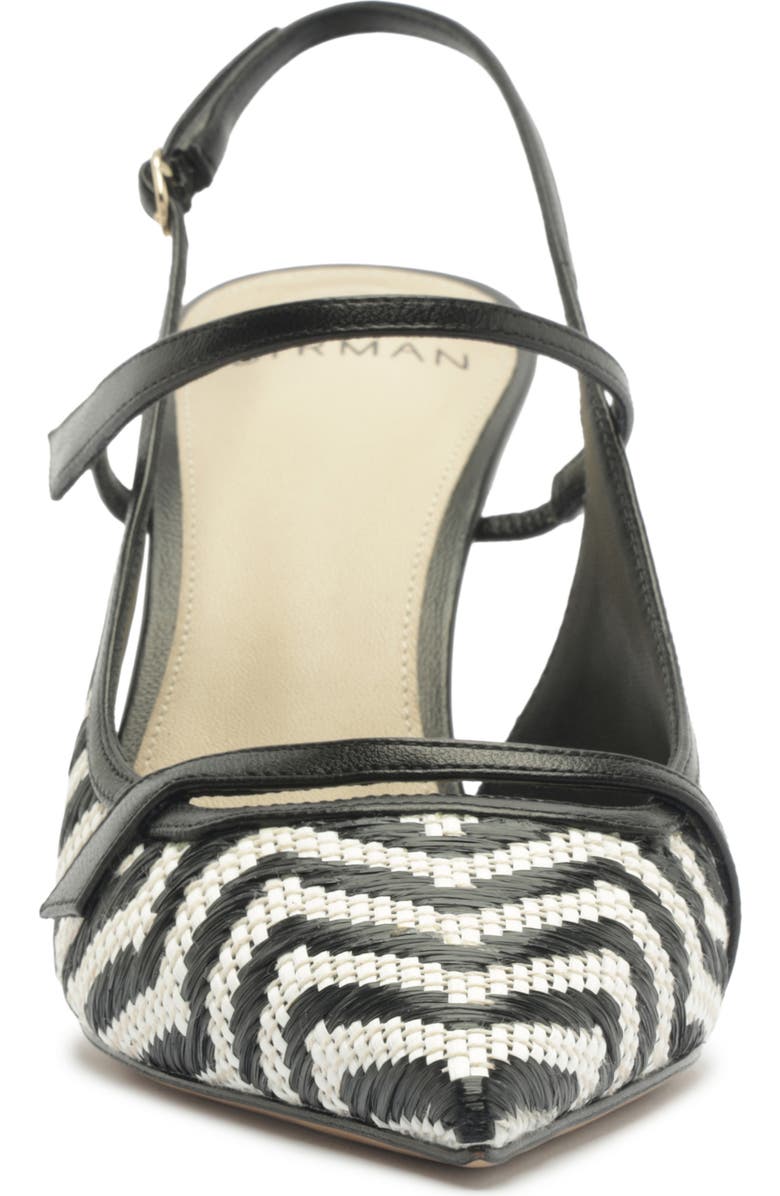 Alexandre Birman Tita Raffia Slingback Pump, Alternate, color, Black