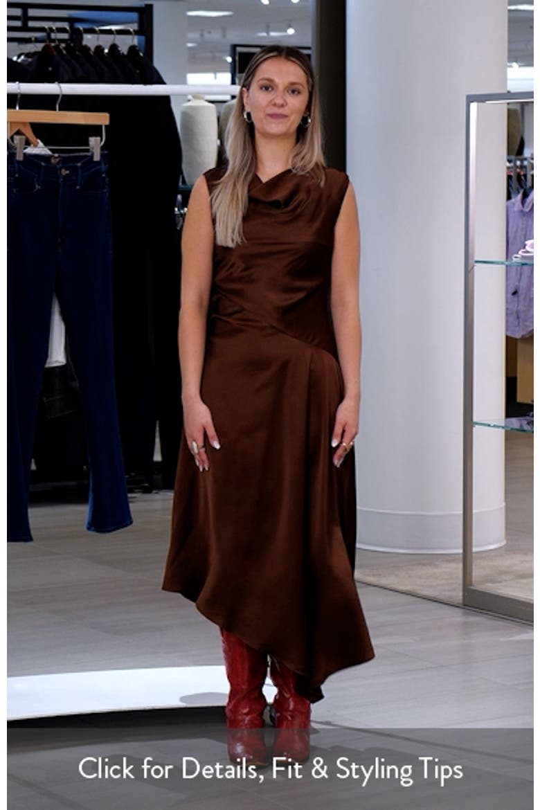 alma asymmetrical bias cowl midi dress Shona Joy