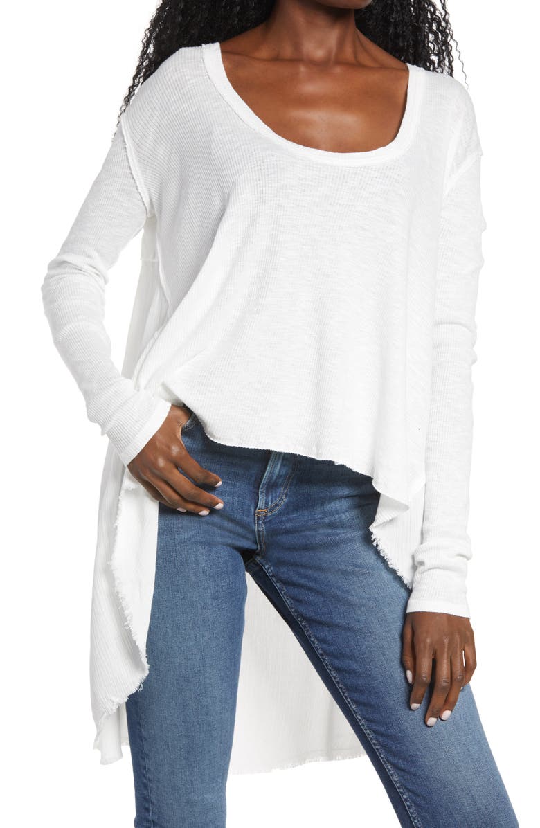 Free People TT Special Waffle Knit High/Low Top, Main, color, 