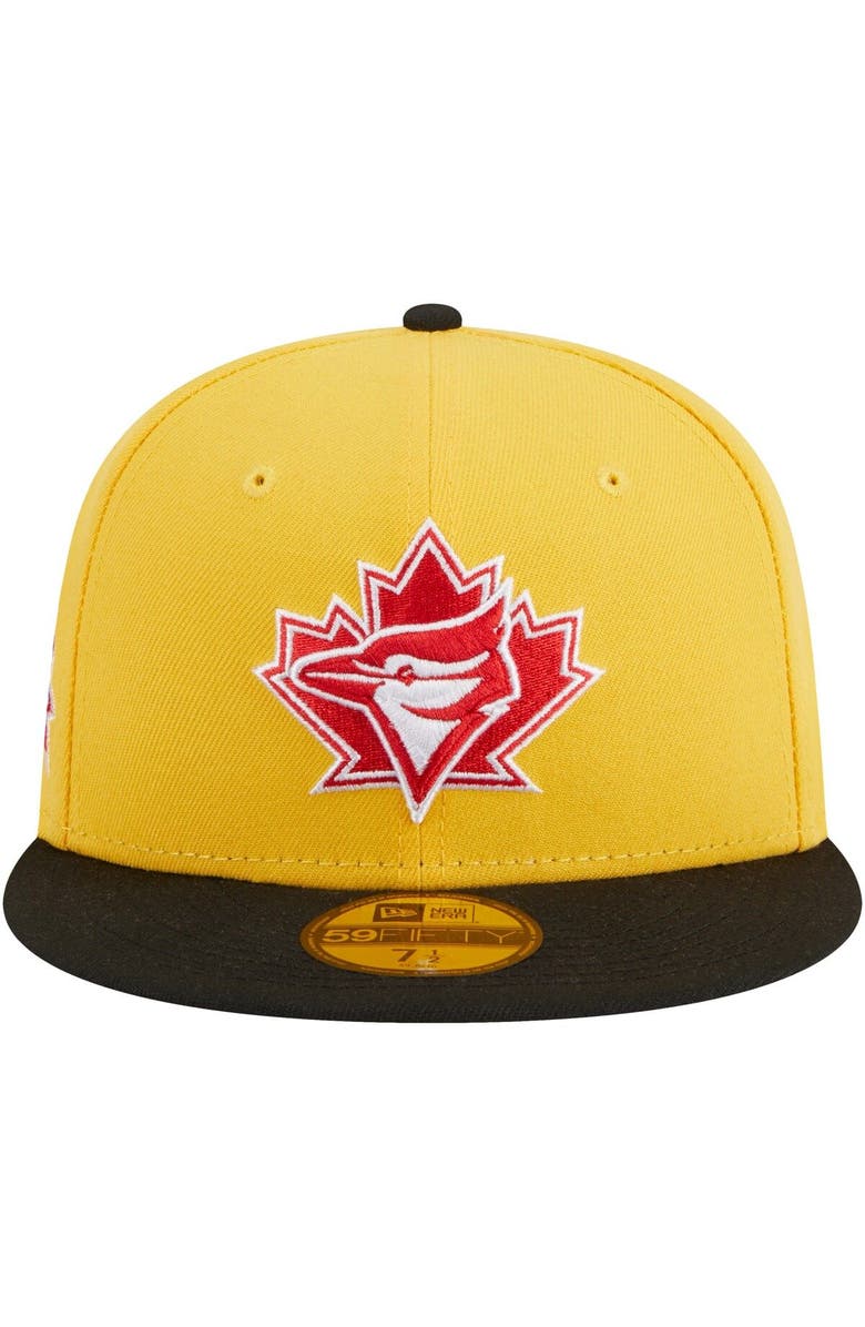New Era Men's New Era Yellow/Black Toronto Blue Jays Grilled 59FIFTY Fitted Hat, Alternate, color, 