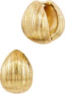 SAVVY CIE JEWELS Textured Huggie Hoop Earrings