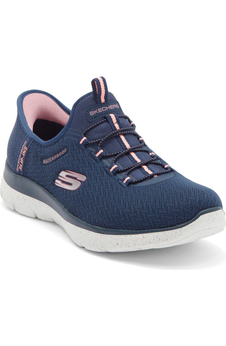 SKECHERS Waterproof Slip-On Sneaker, Main, color, Navy