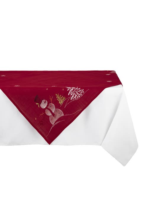 Embroidered Square Table Topper