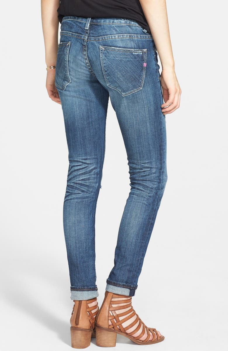 Vigoss Destroyed Crop Skinny Boyfriend Jeans, Alternate, color, 